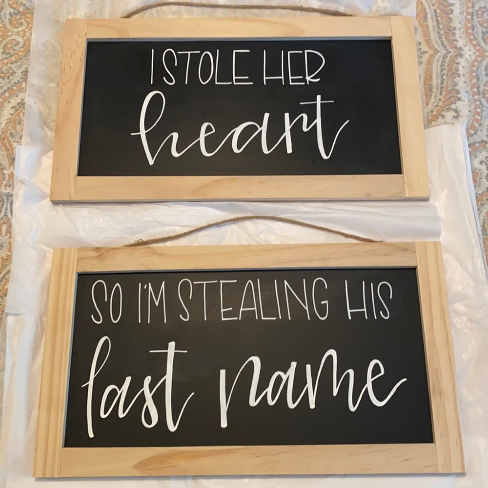 Engagement photo props.... 2 boards 10x18